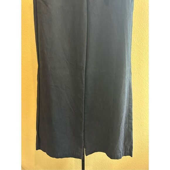 Made in Italy Dixie Denim Collection Extra Wide Leg Cotton Trousers Pants in Nig - Picture 5 of 8